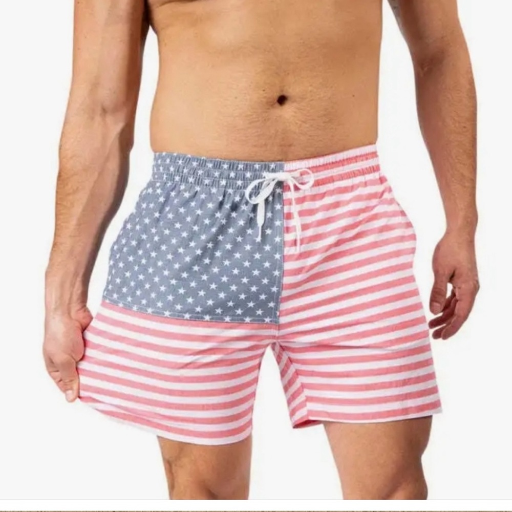 Chubbies American Flag Swim Trunks Size Medium